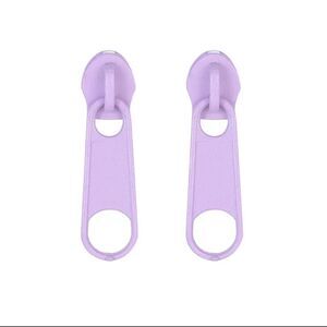 NWOT Lavender Zipper Pull Earrings